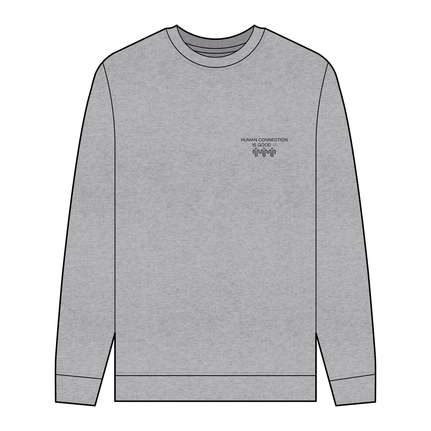 Men's Organic Sweatshirt - "Human Connection" Eco-Friendly Comfort