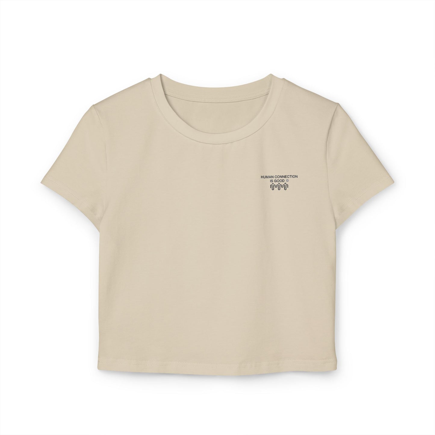 Women's Baby Tee - Human Connection Graphic Tee for Casual Vibes
