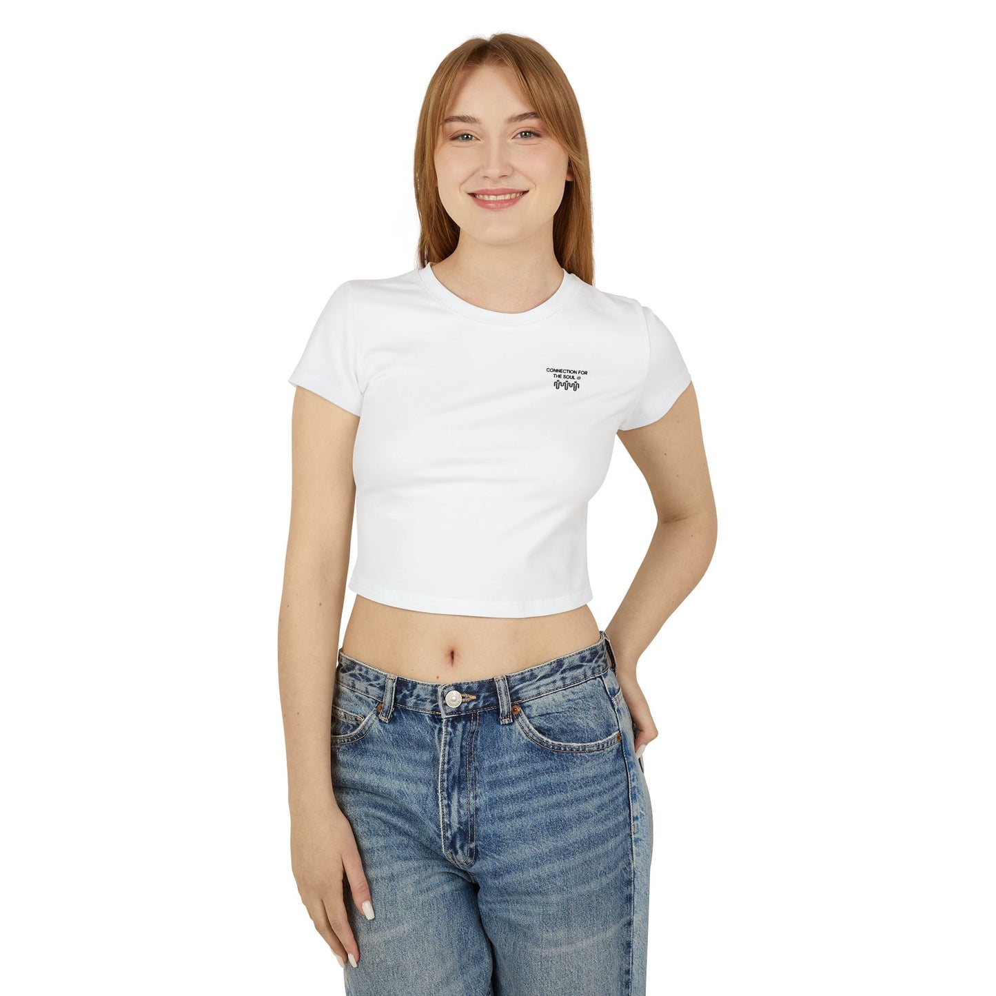 Women's Baby Tee - Connection for the Soul Graphic Tee for Casual Vibes