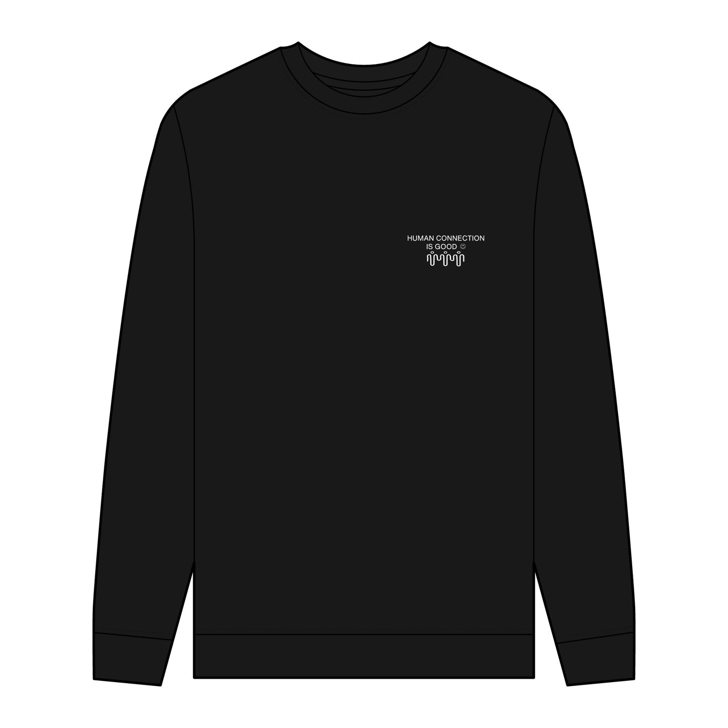 Men's Organic Sweatshirt - "Human Connection" Eco-Friendly Comfort