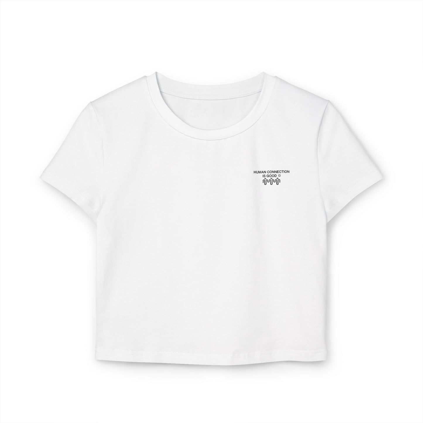 Women's Baby Tee - Human Connection Graphic Tee for Casual Vibes