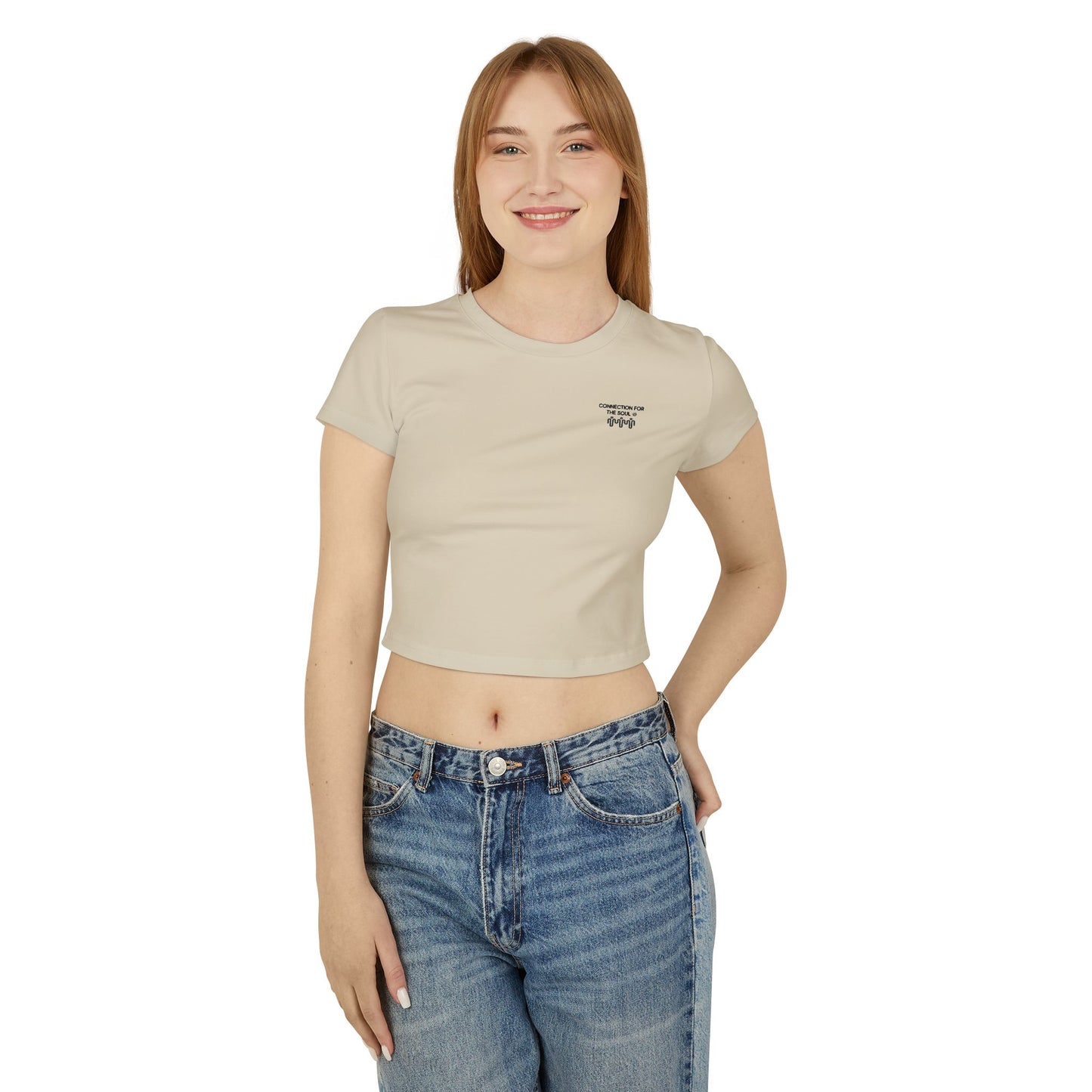 Women's Baby Tee - Connection for the Soul Graphic Tee for Casual Vibes