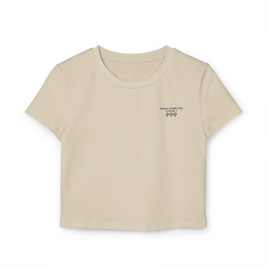 Women's Baby Tee - Human Connection Graphic Tee for Casual Vibes