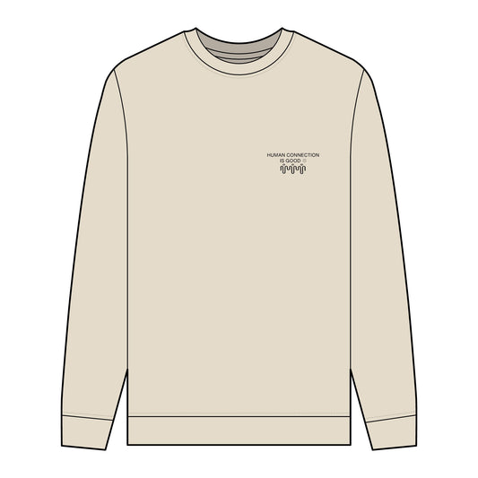 Men's Organic Sweatshirt - "Human Connection" Eco-Friendly Comfort