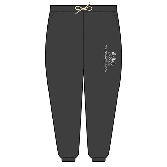 Comfortable Unisex Fleece Sweatpants - "Human Connection is Good"