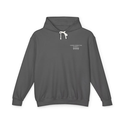 Unisex Lightweight Hooded Sweatshirt - 'Human Connection' Design - Casual Comfort for Every Occasion